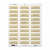 Étiquette Parties scintillant Platine moderne minimaliste (Feuille entière)