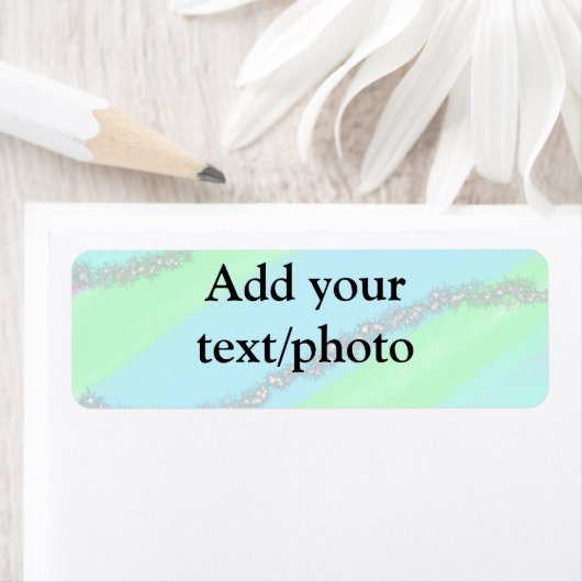 Étiquette Parties scintillant rose bleu vert étincelant past (En situation)