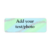 Étiquette Parties scintillant rose bleu vert étincelant past (Devant)