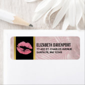 Étiquette Parties scintillant rose lèvres et Rose Gold Tropi (En situation)