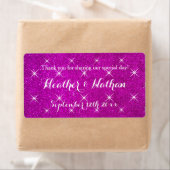 Étiquette Parties scintillant rose mariage vin ou bouteille  (En situation)