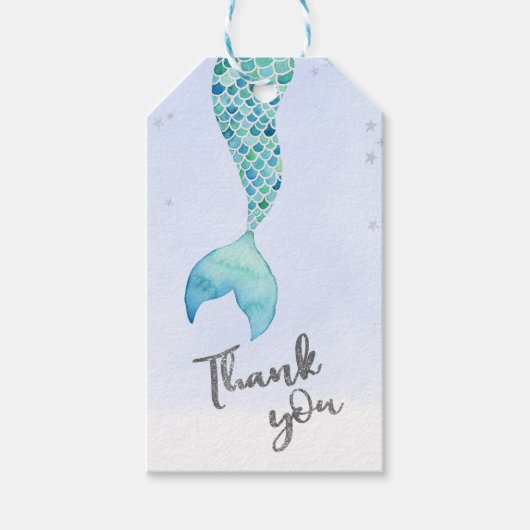 Étiquette Parties scintillant Sirène Favoriser Mer (Devant)