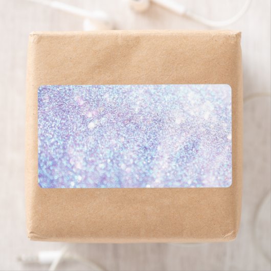 Étiquette Parties scintillant Texture argentée (En situation)