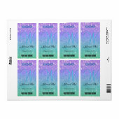 Étiquette Parties scintillant violette Lanterne Confetti Gla (Feuille entière)