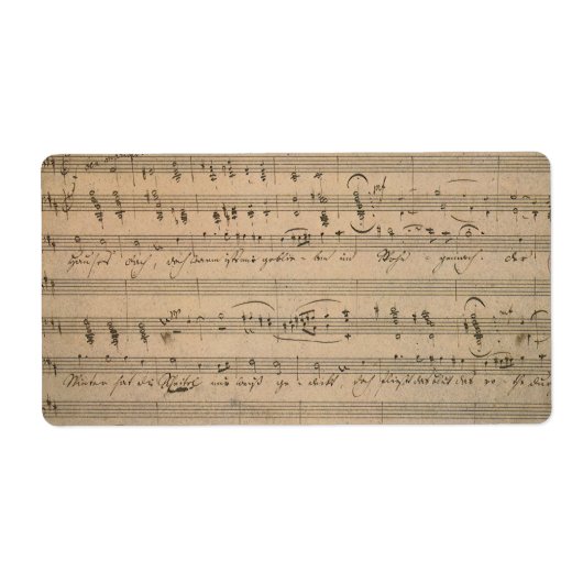 Étiquette Partition antique de 1822, Chanson du vieil homme (Devant)