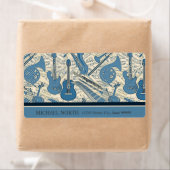 Étiquette Partition Musique et instruments Blue/Ivory ID481 (En situation)