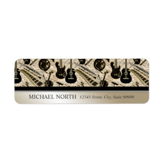 Étiquette Partition Musique et instruments Noir/Or