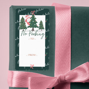 Étiquette Pas de Peeers Le Père Noël Caché, Arbre de Noël
