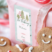 Étiquette Pas de Peeers Le Père Noël Caché, Arbre de Noël