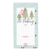 Étiquette Pas de Peeers Le Père Noël Caché, Arbre de Noël (Devant)