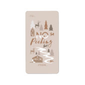 Étiquette Pas De Peeking Woodland Animaux Cosy Village À & D (Devant)