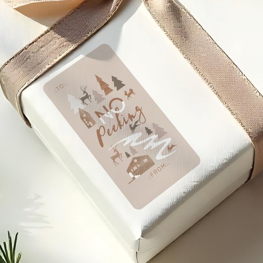 Étiquette Pas De Peeking Woodland Animaux Cosy Village À & D