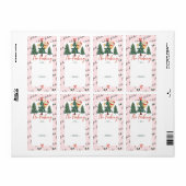 Étiquette Pas de pékin mignon Peeking Chat Noël Arbre rose (Feuille entière)