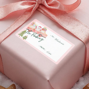 Étiquette Pas De Pékin Père Noël Venir À Town Pink Van Étiqu