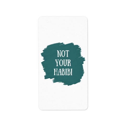 Étiquette Pas Votre Habibi (Devant)
