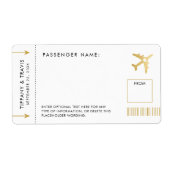 Étiquette Passe d'embarquement Nom du thème de voyage Balise (Devant)