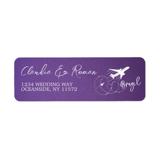 Étiquette Passeport du Brésil pourpre (Devant)