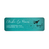 Étiquette Passeport du Brésil turquoise (Devant)