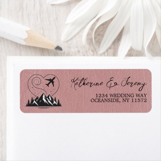 Étiquette Passeport Dusty Rose Colorado (En situation)