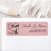 Étiquette Passeport Paris rose (En situation)