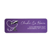 Étiquette Passeport Paris violet (Devant)