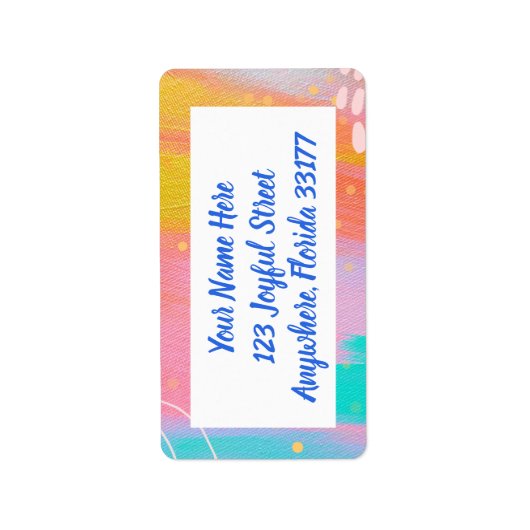 Étiquette Pastel Abstract Modern Return Address Labels (Devant)