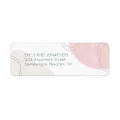 Étiquette Pastel Abstrait Shapes Lines Nom Adresse de retour (Devant)