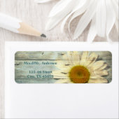 Étiquette pastel barncountry daisy wedwedding (En situation)