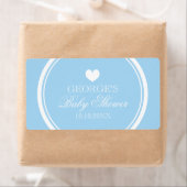 Étiquette Pastel bleu do-it-yourself bouteille d'eau baby sh (En situation)