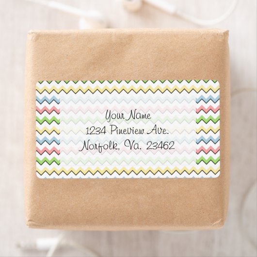 Étiquette Pastel Chevron-Drop Shadow par Shirley Taylor (En situation)