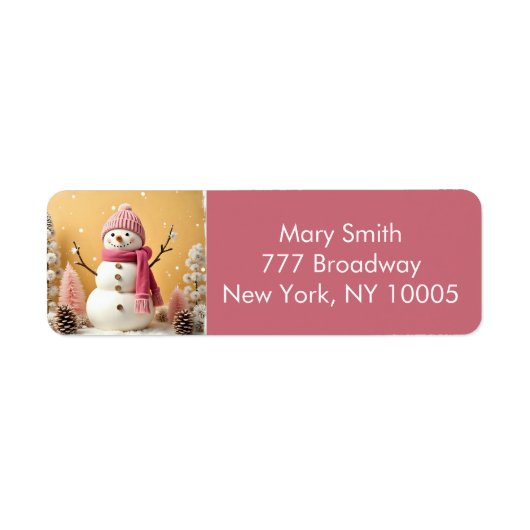 Étiquette Pastel Christmas - Return Address Labels (Devant)