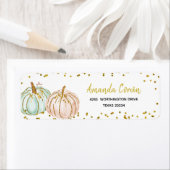 Étiquette Pastel Citrouille de la révélation de genre (En situation)