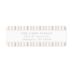 Étiquette Pastel coloré Arc-en-ciel moderne
