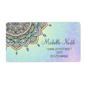 Étiquette Pastel Glow Mandala ID359 (Devant)