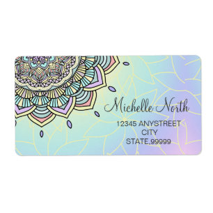 Étiquette Pastel Glow Mandala ID359