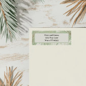 Étiquette Pastel Green Tropical Palm Tree Holiday