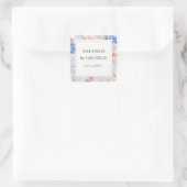 étiquette pastel mariage hydrangea et fleurs (Sac)