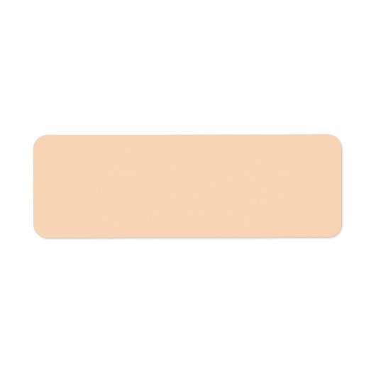 Étiquette Pastel Peach Couleur solide | Classique | Élégant (Devant)