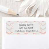 Étiquette Pastel Peach et Grey Zig Zag (En situation)