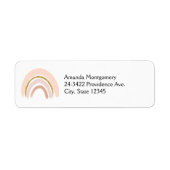 Étiquette Pastel Pink & Faux Parties scintillant Boho Arc-en (Devant)