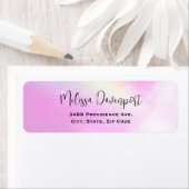 Étiquette Pastel Pink Sky avec Yellow Rainbow Adresse (En situation)