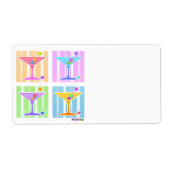 ÉTIQUETTE PASTEL POP ART MARTINIS (Devant)