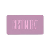 Étiquette Pastel Purple & Pink clair | Texte modifiable mode (Devant)