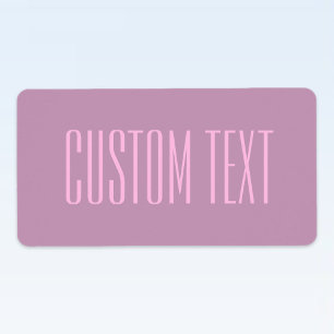 Étiquette Pastel Purple & Pink clair   Texte modifiable mode