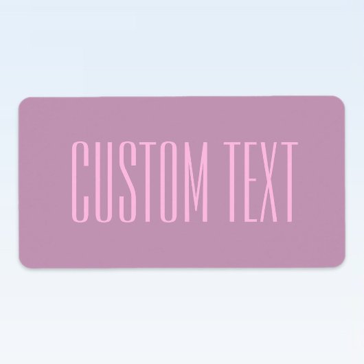 Étiquette Pastel Purple & Pink clair | Texte modifiable mode