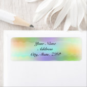 Étiquette Pastel Rainbow Brides Adresse de retour (En situation)