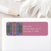 Étiquette Pastel rainbow Colorful Geometric (En situation)