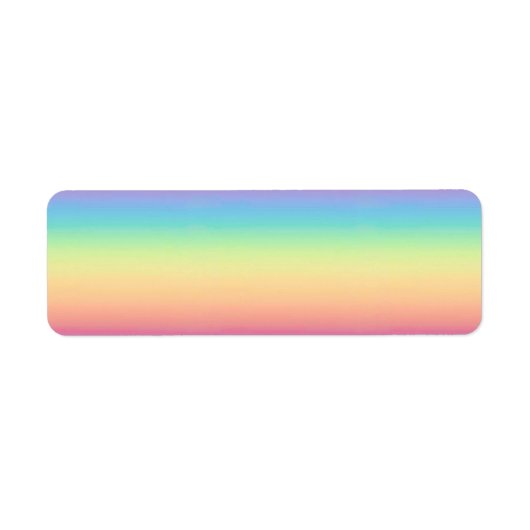 Étiquette Pastel Rainbow Ombre personnalisé (Devant)