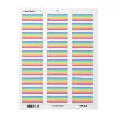 Étiquette Pastel Rainbow Ombre personnalisé (Feuille entière)