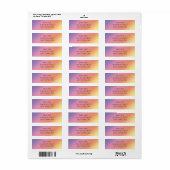 Étiquette Pastel Rainbow Return Address Label (Feuille entière)